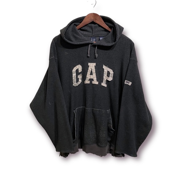 GAP Other - Vintage Y2K GAP Arc Logo Distressed Thrashed Hoodie Gray 

Size Large